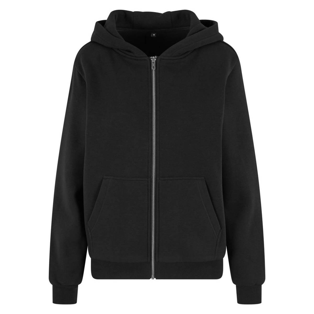 Build Your Brand Womens/Ladies Fluffy Full Zip Hoodie (RW10665) - Picture 3 of 18