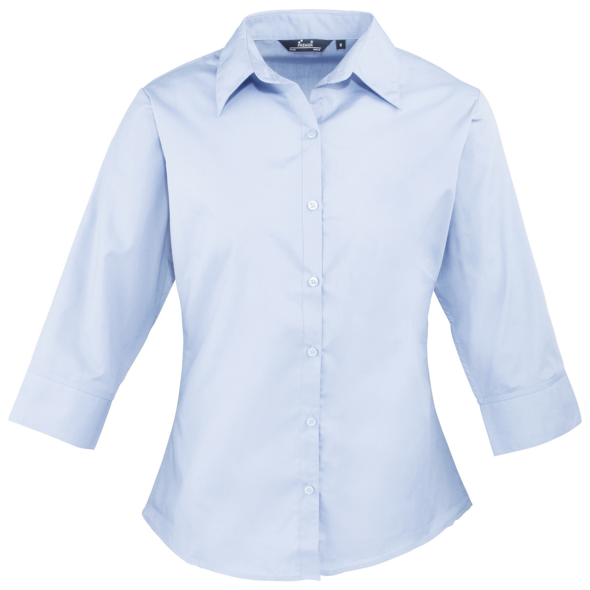 Womens/Ladies Premier 3/4 Sleeve Poplin Blouse/Plain (RW1093) - Picture 10 of 29