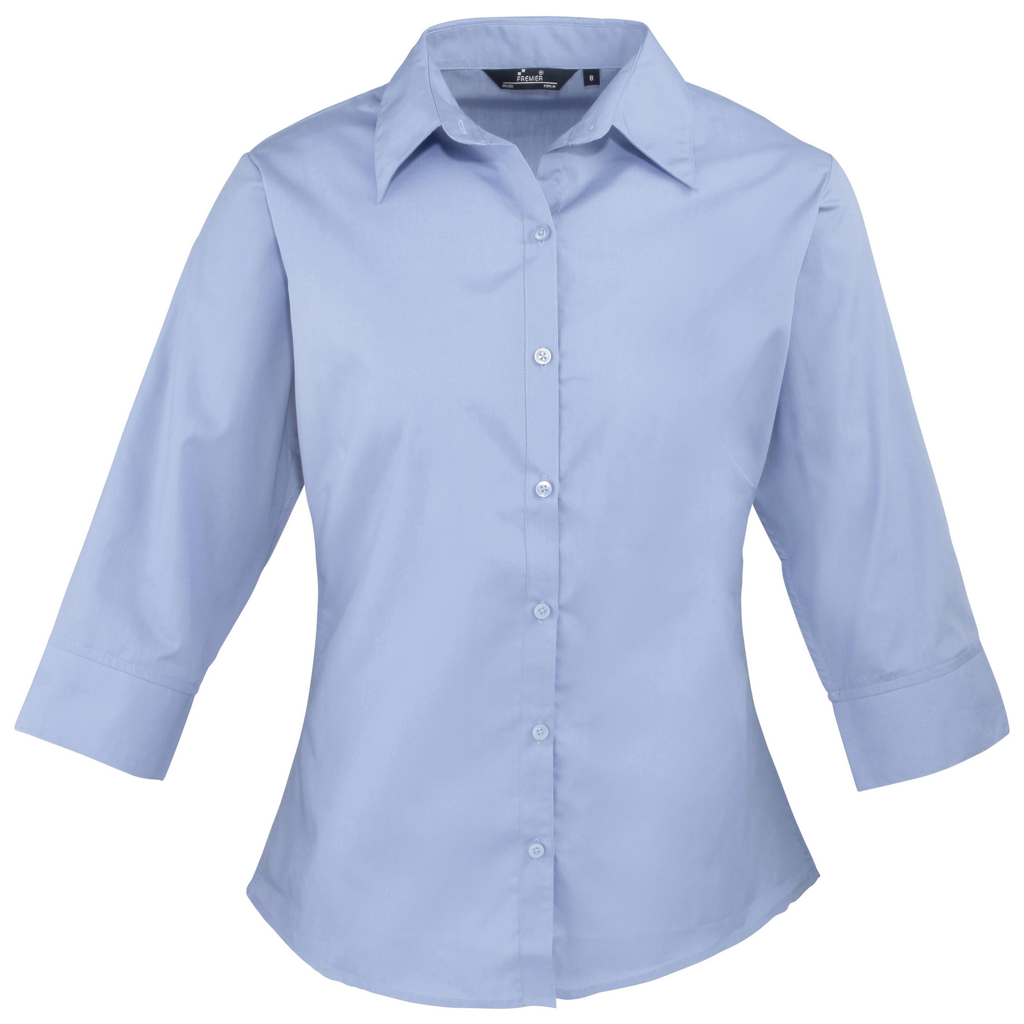 Womens/Ladies Premier 3/4 Sleeve Poplin Blouse/Plain (RW1093) - Picture 14 of 29