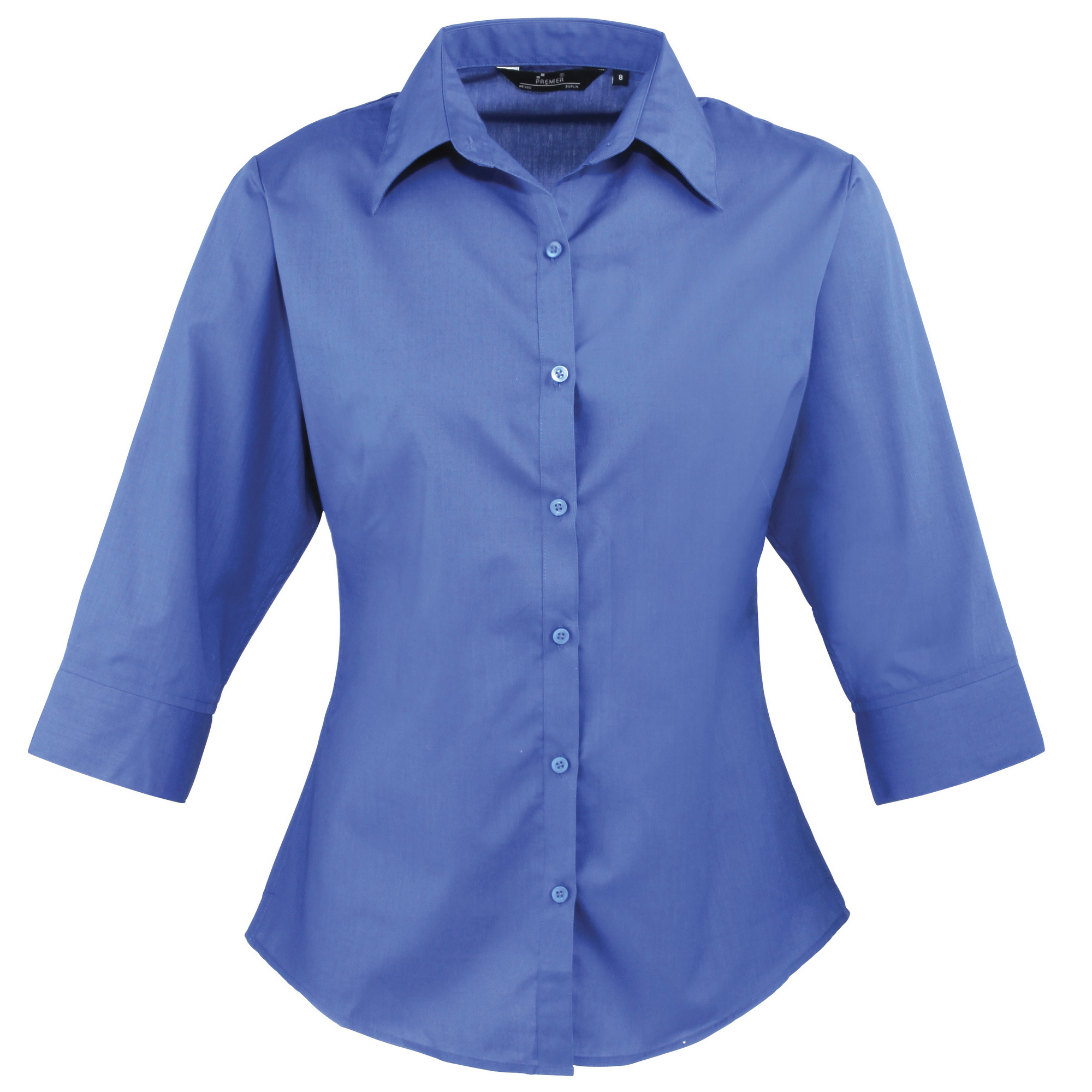 Womens/Ladies Premier 3/4 Sleeve Poplin Blouse/Plain (RW1093) - Picture 22 of 29