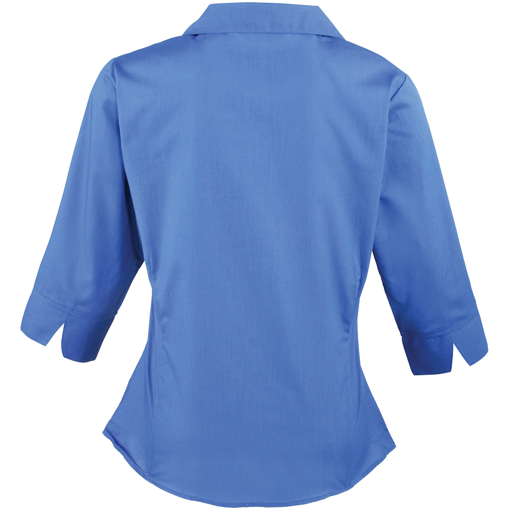 Womens/Ladies Premier 3/4 Sleeve Poplin Blouse/Plain (RW1093) - Picture 23 of 29