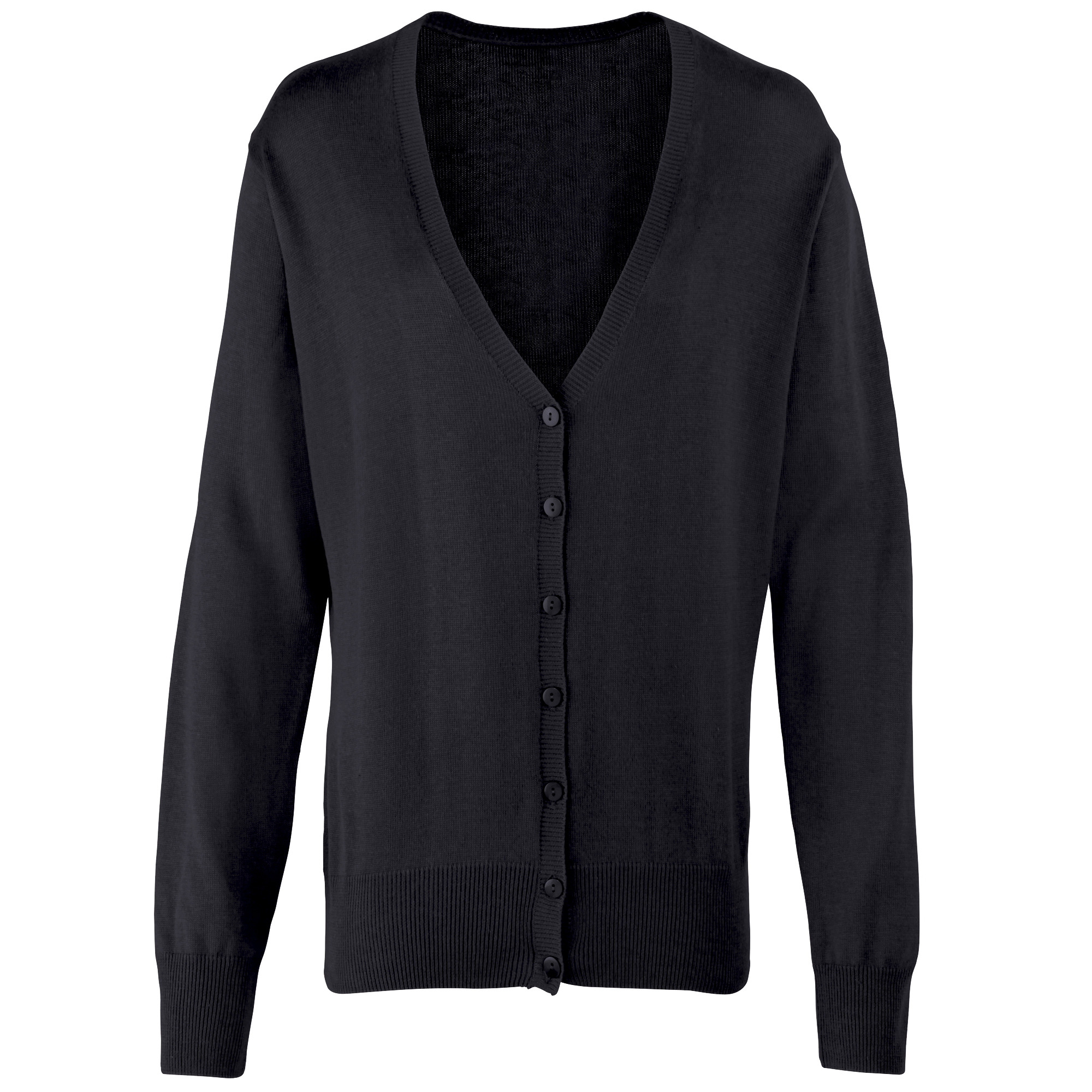 Premier Womens/Ladies Button Long Sleeve V-neck Knitted Cardigan