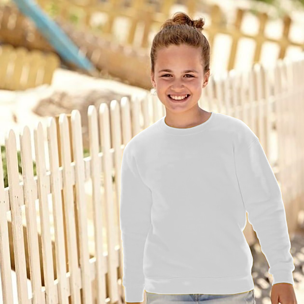 Fruit Of The Loom Kids Girls/Boys Classic 80/20 Set-In Sweatshirt Top RW3154 - Picture 26 of 26