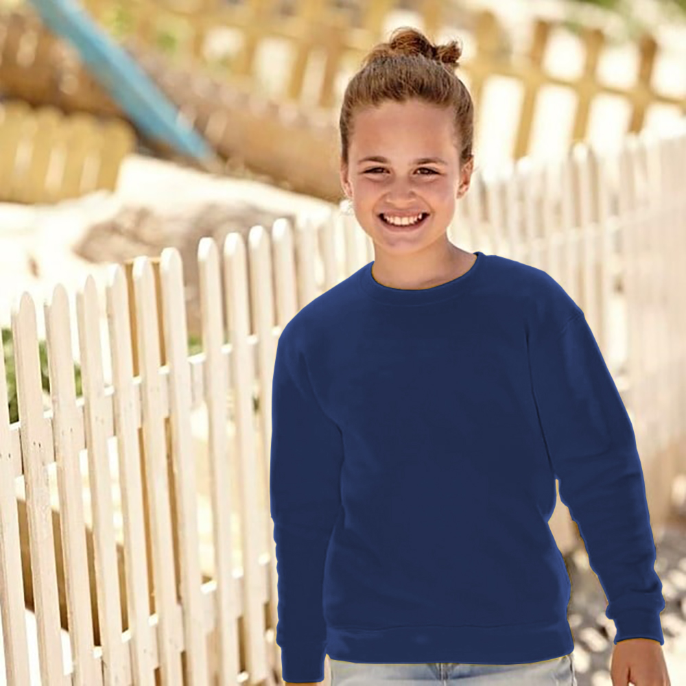 Fruit Of The Loom Kids Girls/Boys Classic 80/20 Set-In Sweatshirt Top RW3154 - Picture 13 of 26