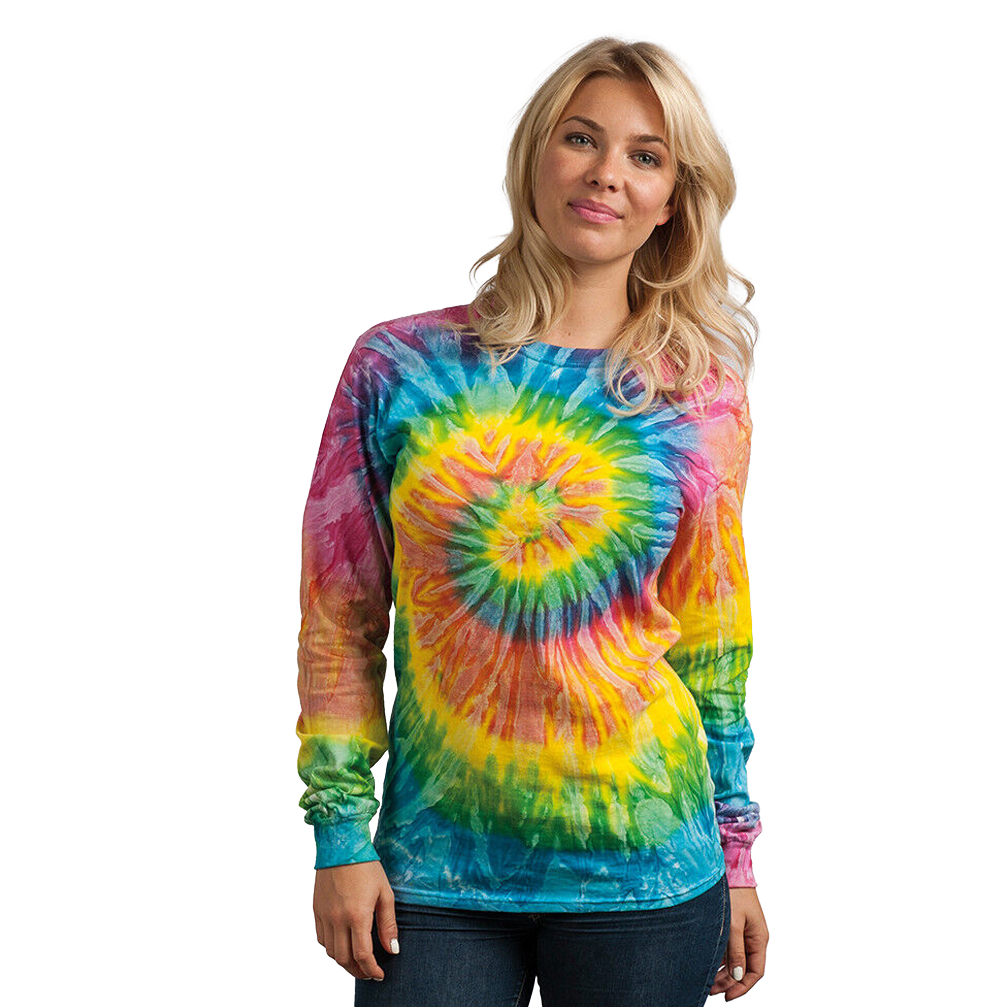 Colortone Erwachsene Unisex Herren/Damen Langarm Batik T-Shirt/Top RW3292 - Bild 5 von 6