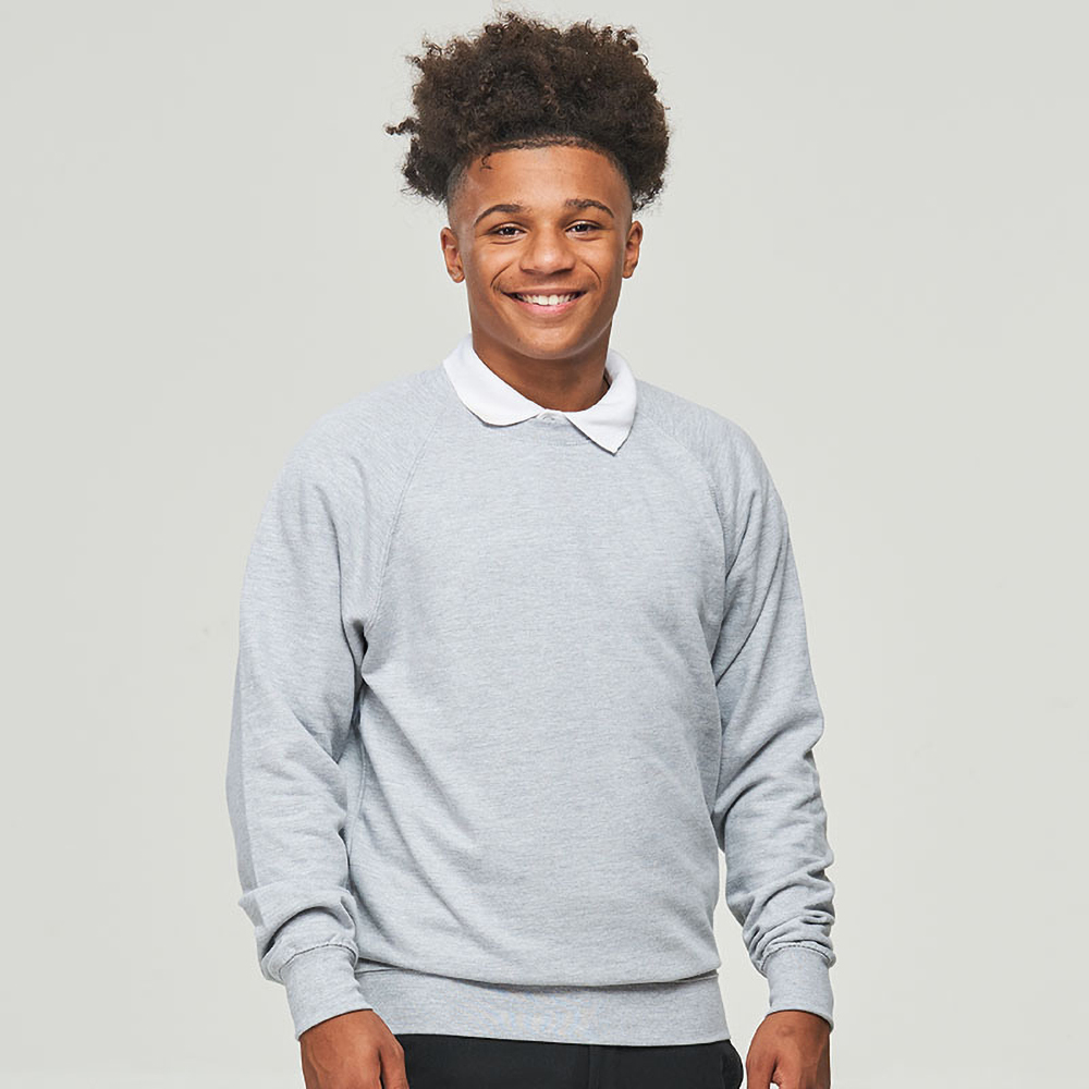AWDis Academy Childrens/Kids Crew Neck Raglan School Sweatshirt (RW3916) - Picture 15 of 25