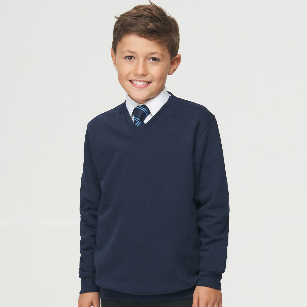 AWDis Academy Childrens/Kids Junior V Neck School Jumper/Sweatshirt (RW3925) - Picture 16 of 23
