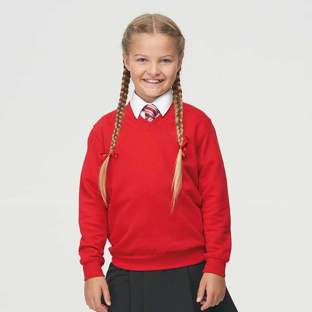 AWDis Academy Childrens/Kids Junior V Neck School Jumper/Sweatshirt (RW3925) - Picture 21 of 23