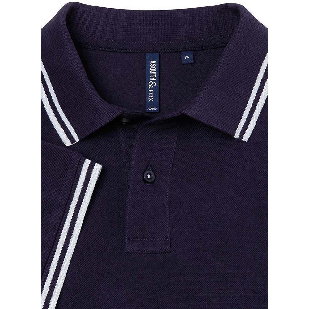 Asquith & Fox Mens Classic Fit Tipped Polo Shirt RW4809 - Picture 24 of 35
