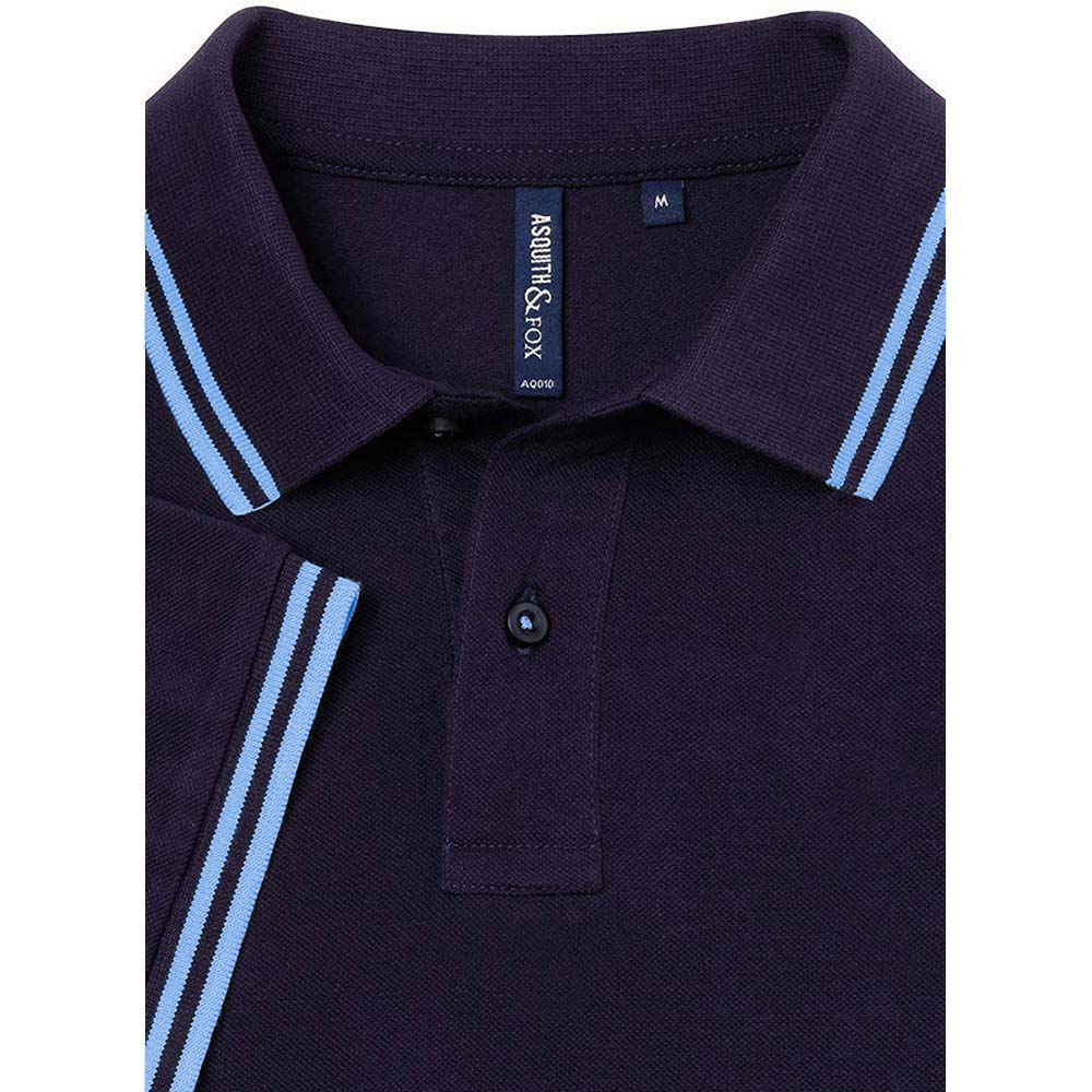 Asquith & Fox Mens Classic Fit Tipped Polo Shirt RW4809 - Picture 22 of 35