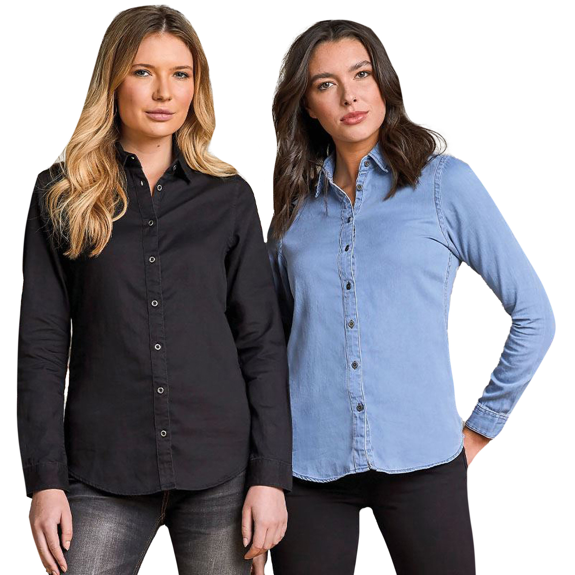 (アウディス) AWDis So Denim レディース Lucy 長袖 デニムシャツ RW6178 (ライトブルー) AWDis So Denim Womens/Ladies Lucy Denim Shirt (RW6178) | eBay
