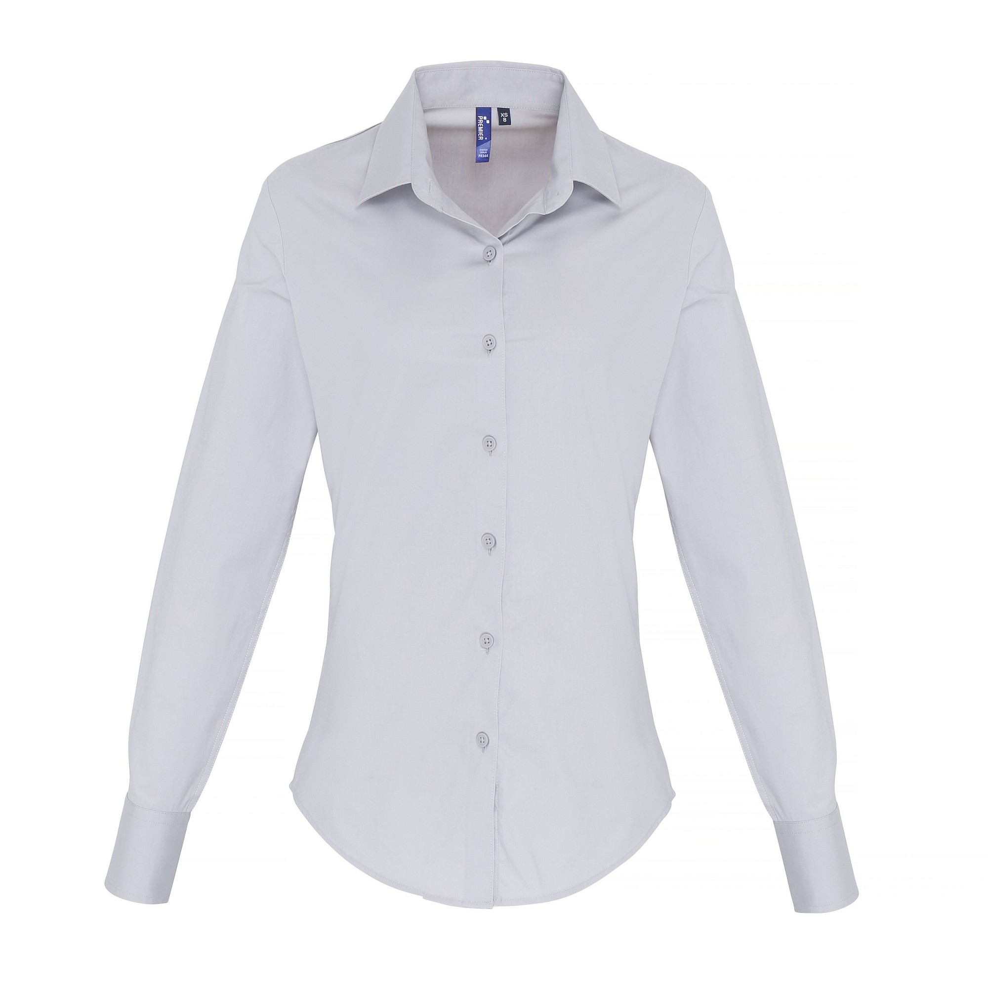 Premier Damen/Ladies Stretch Fit Popeline Langarm Bluse RW6588 - Bild 11 von 13