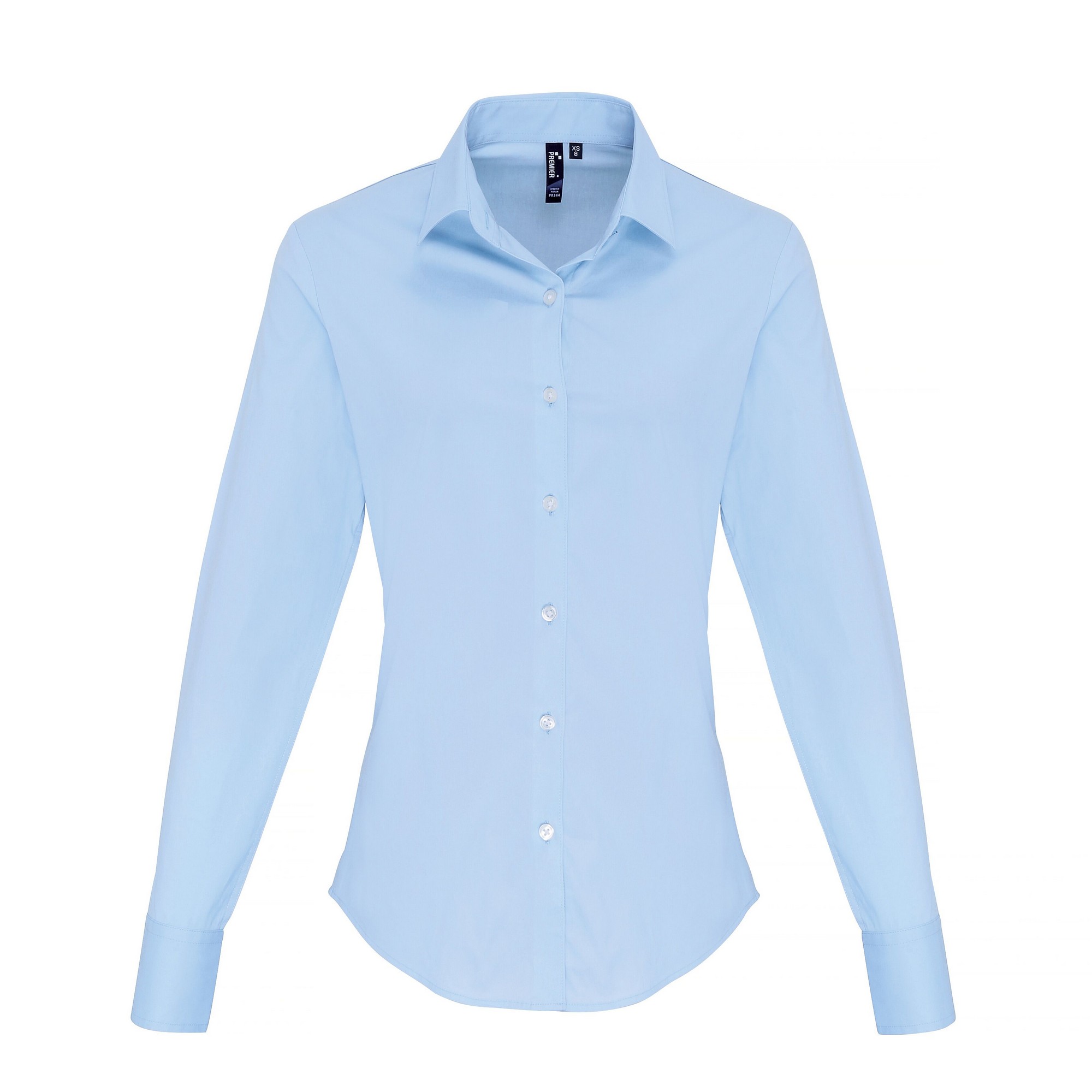 Premier Damen/Ladies Stretch Fit Popeline Langarm Bluse RW6588 - Bild 8 von 13