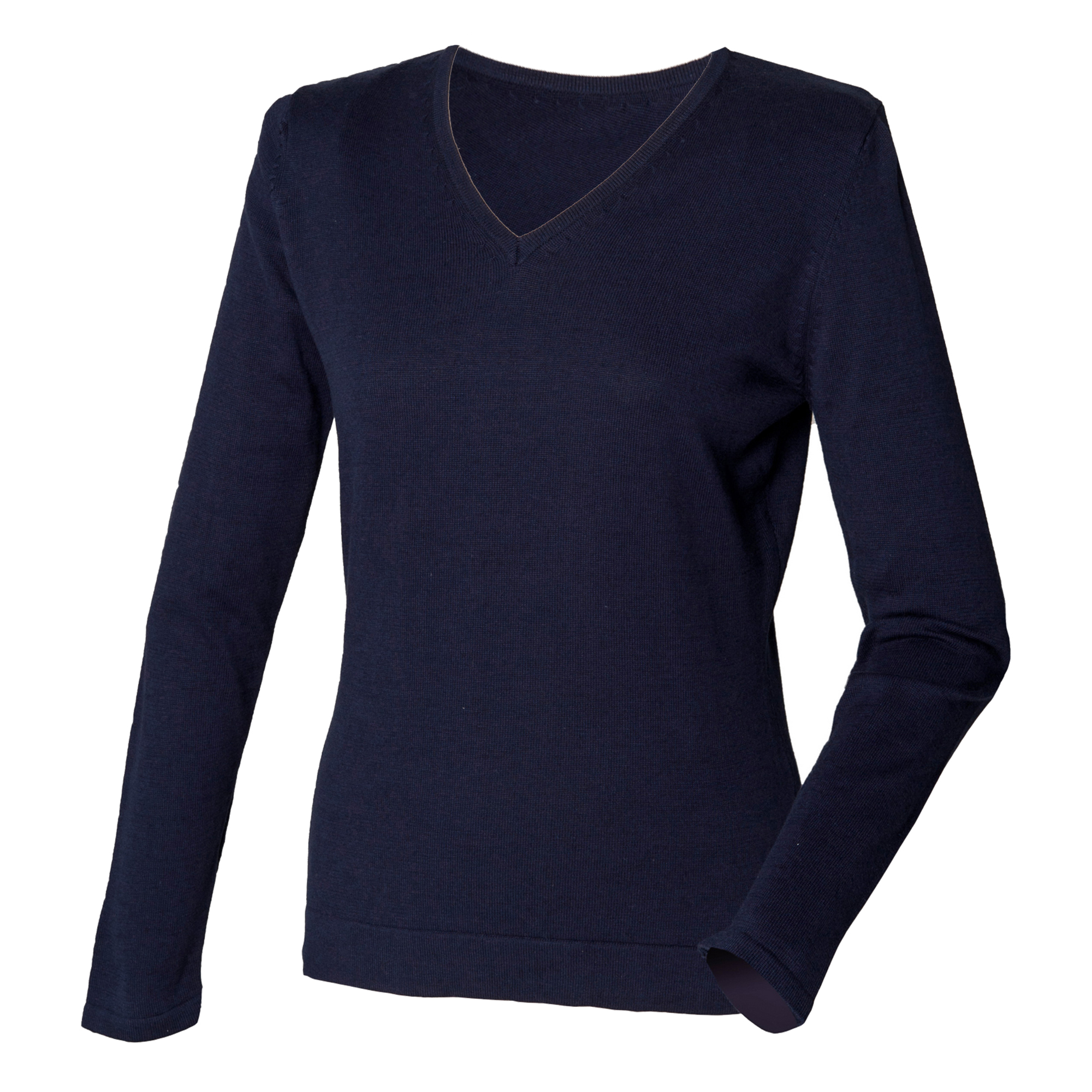 (ヘンブリー) Henbury レディース 12ゴージ ファインニット Vネックセーター 長袖ニットトップス 女性用  RW660 (ネ Henbury Womens/Ladies 12 Gauge Fine Knit V-Neck Jumper
