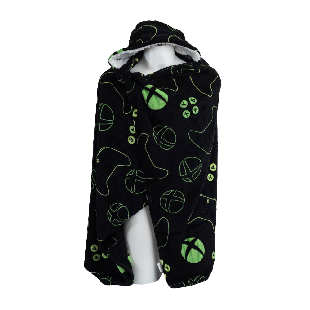 Xbox Childrens/Kids Hoodie Blanket One Size Green/Black TA12570