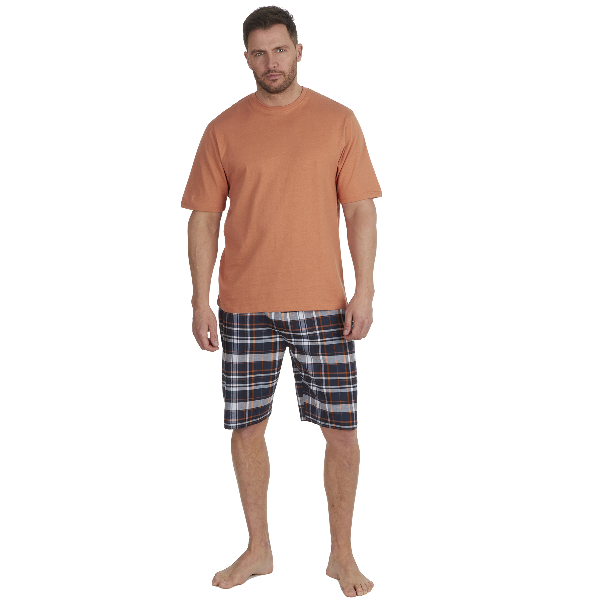 Cargo Bay Mens Checked Lounge Set 1716 - Picture 3 of 4