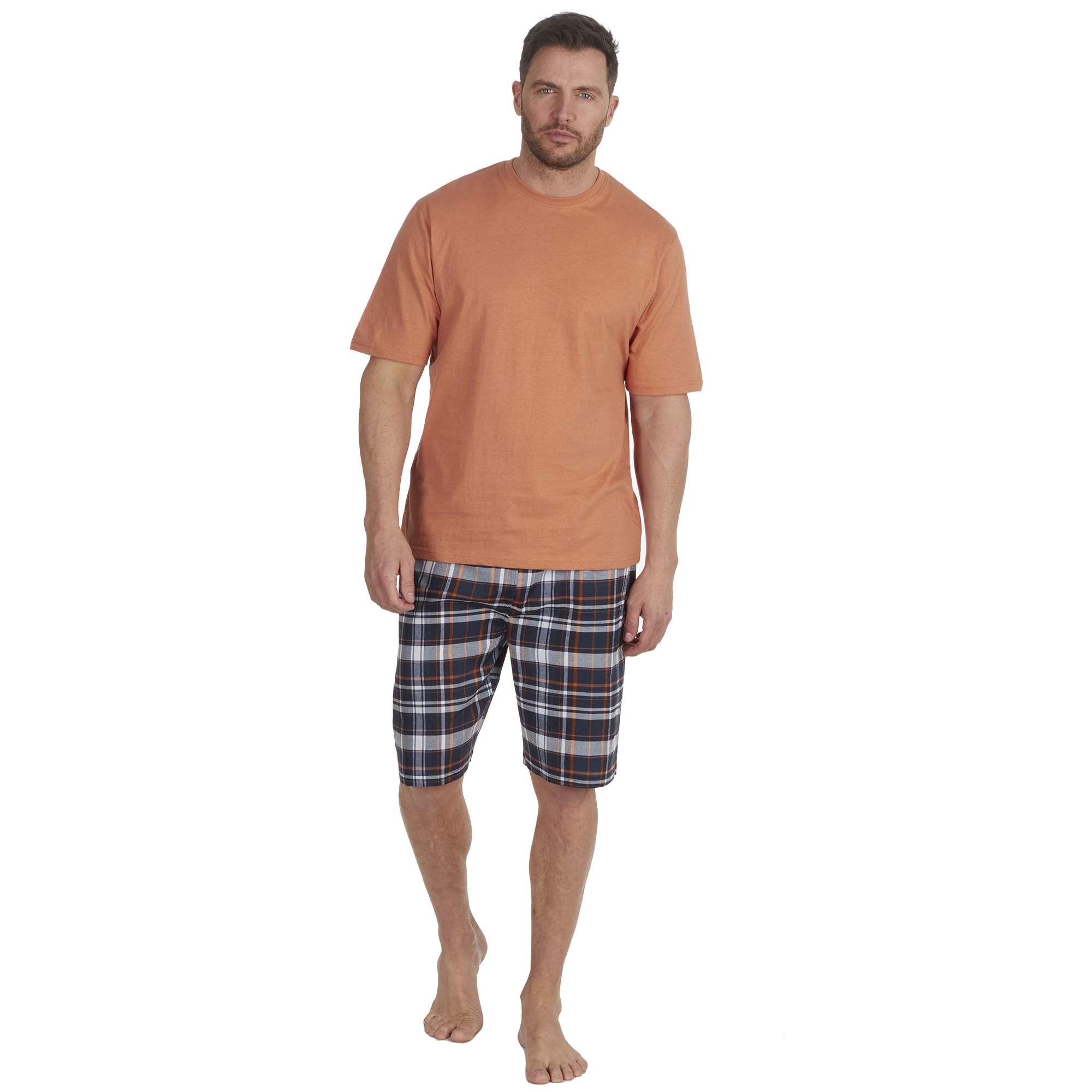 Cargo Bay Mens Checked Lounge Set 1716 - Picture 4 of 4